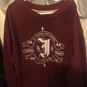 Jiberish crew neck maroon